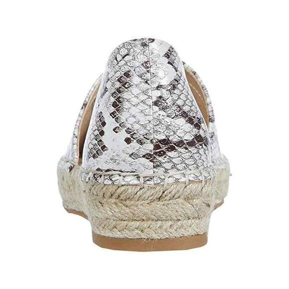 NEW Steve‎ Madden Espadrille Slip On Flats Size 8.5 Snake Python Print Raffia - Picture 4 of 10